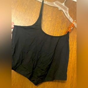 SHEIN MOD NEW Black Sz-Med Womens Crop Top